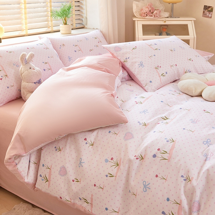 梵克保罗 2025新款12868全棉印花四件套 觅香少女