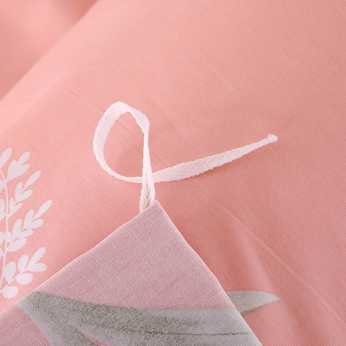 91家纺网 家纺一手货源 找家纺 梵克保罗 2025新款12868全棉印花四件套 圣洁粉