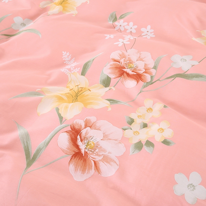 91家纺网 家纺一手货源 找家纺 梵克保罗 2025新款12868全棉印花四件套 圣洁粉