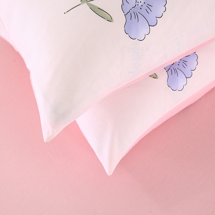 91家纺网 家纺一手货源 找家纺 梵克保罗 2025新款12868全棉印花四件套 花丛小兔