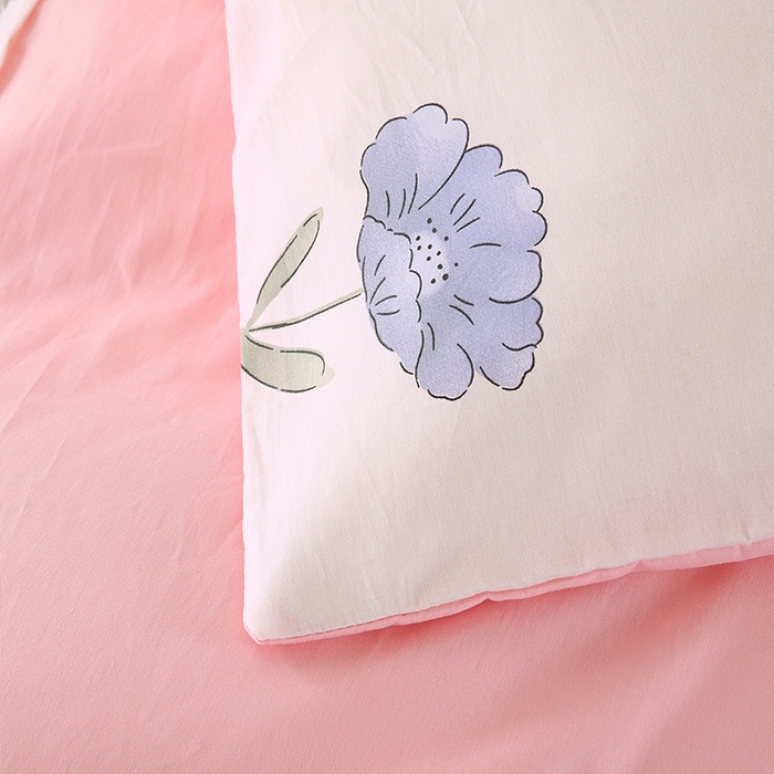 91家纺网 家纺一手货源 找家纺 梵克保罗 2025新款12868全棉印花四件套 花丛小兔