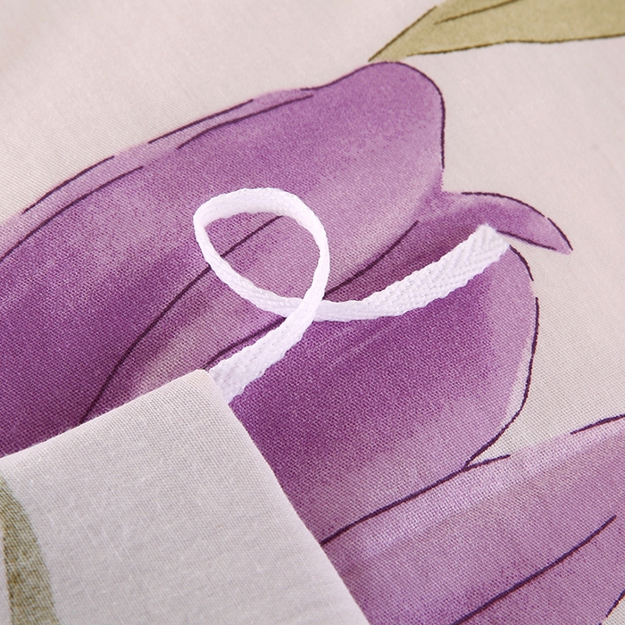 91家纺网 家纺一手货源 找家纺 梵克保罗 2025新款12868全棉印花四件套 紫色郁金香