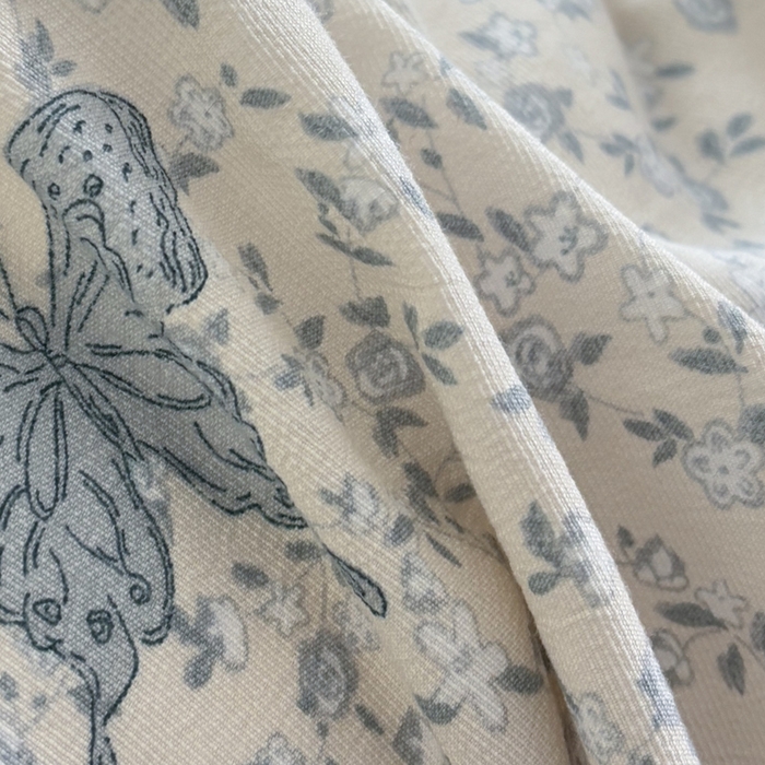 91家纺网 家纺一手货源 找家纺 梵克保罗 2025新款法式大花边针织棉四件套 蝶舞