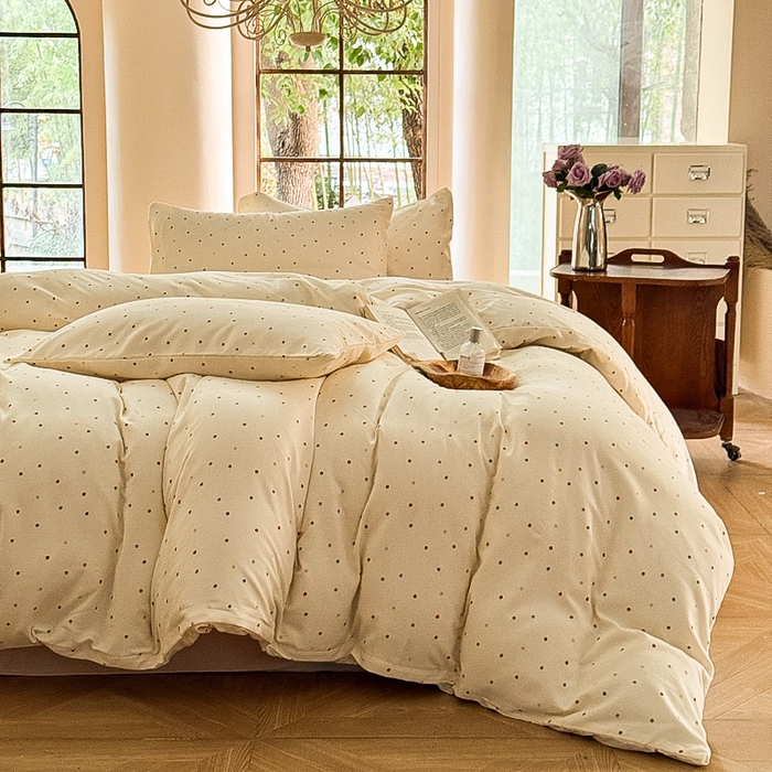 91家纺网 家纺一手货源 找家纺 （总）梵克保罗 2025新款有氧针织双层纱印花四件套