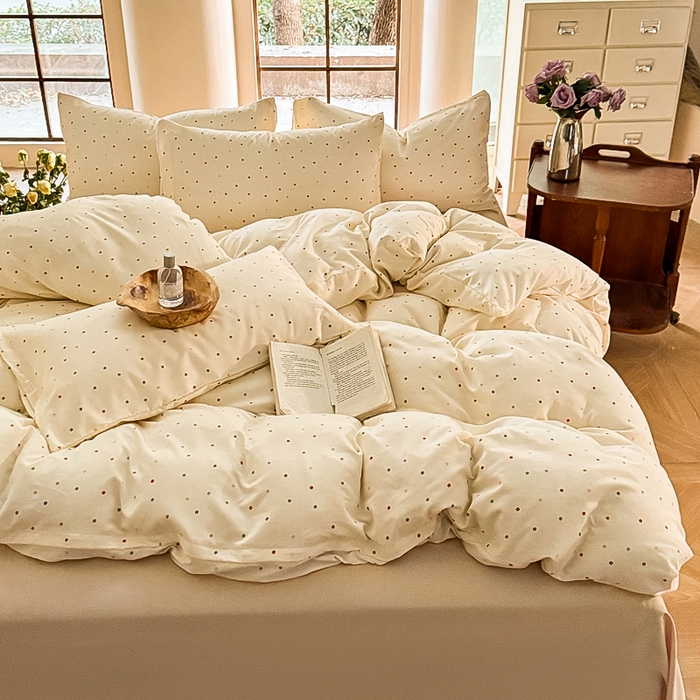 91家纺网 家纺一手货源 找家纺 （总）梵克保罗 2025新款有氧针织双层纱印花四件套