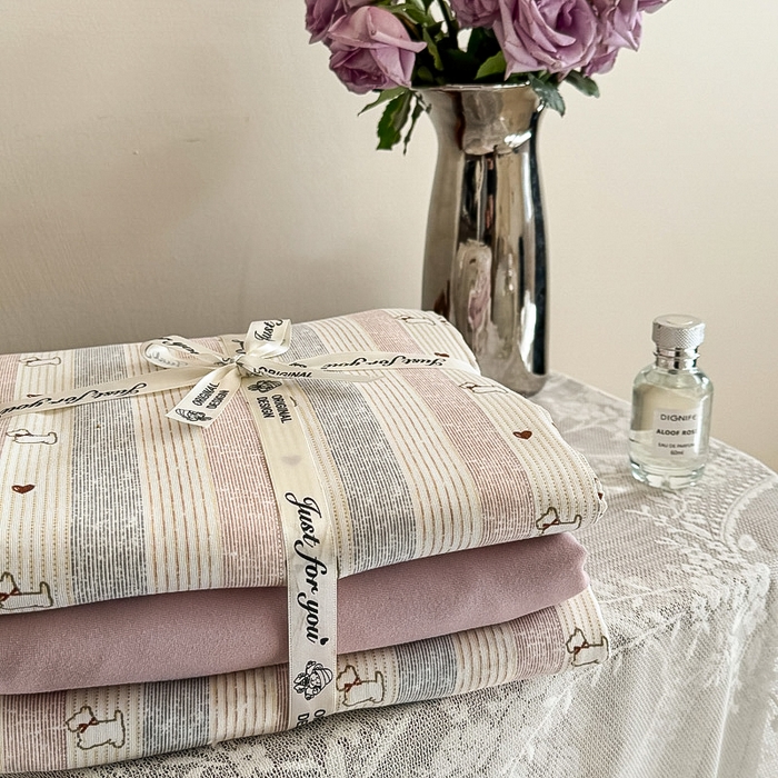 91家纺网 家纺一手货源 找家纺 梵克保罗 2025新款有氧针织双层纱印花四件套 西希可