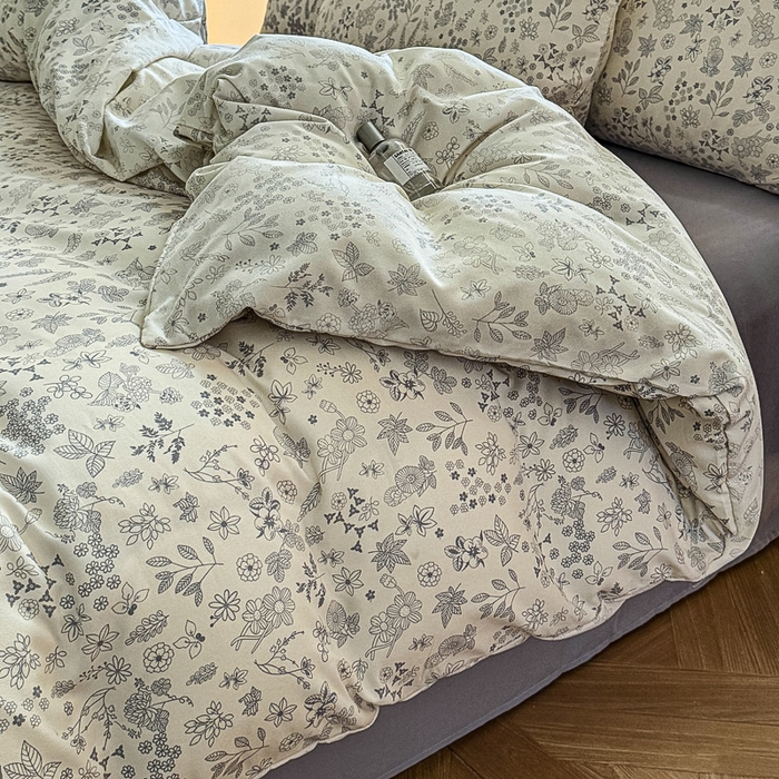 91家纺网 家纺一手货源 找家纺 梵克保罗 2025新款有氧针织双层纱印花四件套 造梦