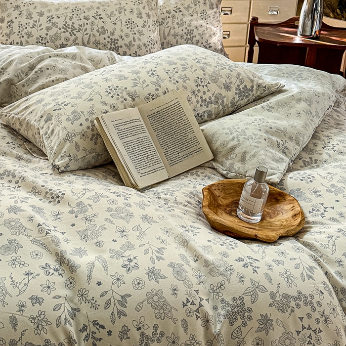 91家纺网 家纺一手货源 找家纺 梵克保罗 2025新款有氧针织双层纱印花四件套 造梦