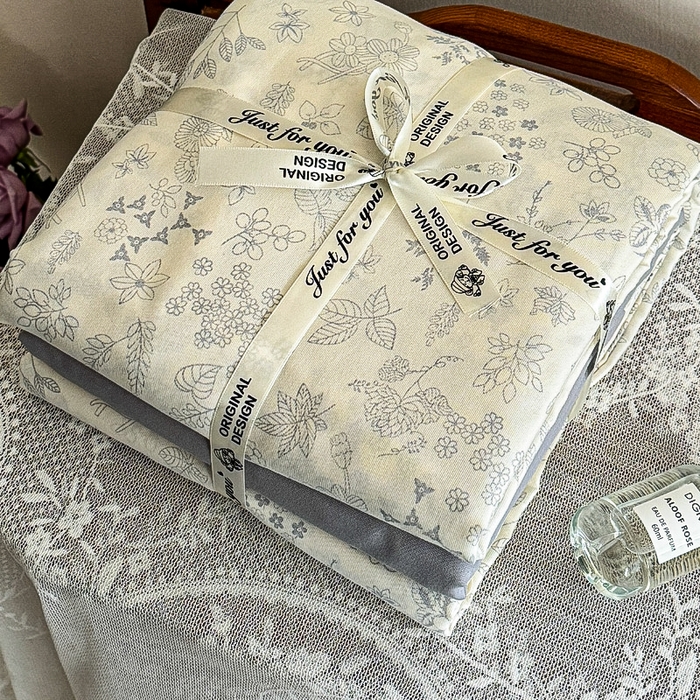 91家纺网 家纺一手货源 找家纺 梵克保罗 2025新款有氧针织双层纱印花四件套 造梦