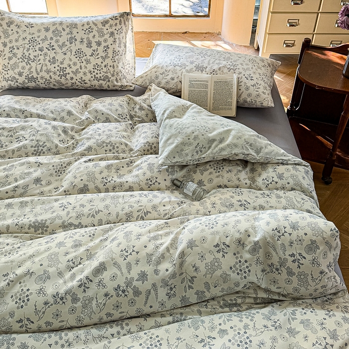 91家纺网 家纺一手货源 找家纺 梵克保罗 2025新款有氧针织双层纱印花四件套 造梦