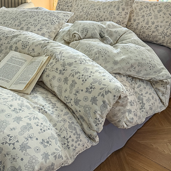 91家纺网 家纺一手货源 找家纺 梵克保罗 2025新款有氧针织双层纱印花四件套 造梦