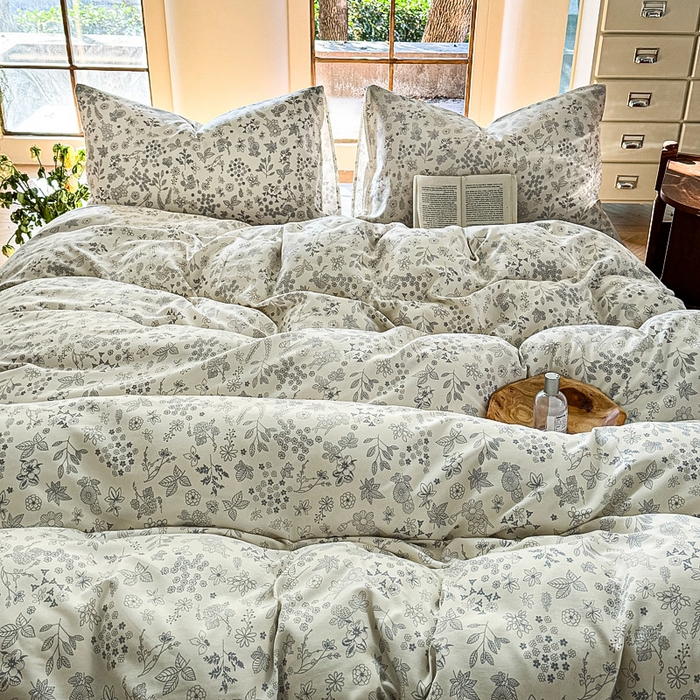 91家纺网 家纺一手货源 找家纺 梵克保罗 2025新款有氧针织双层纱印花四件套 造梦