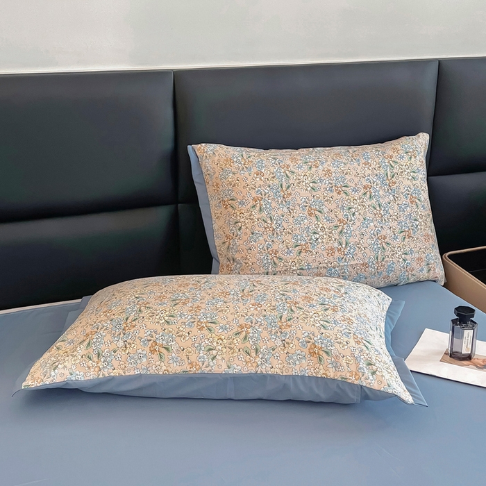 91家纺网 家纺一手货源 找家纺 梵克保罗 2025春夏新款水洗棉麻学生小号三件套 漫天花语