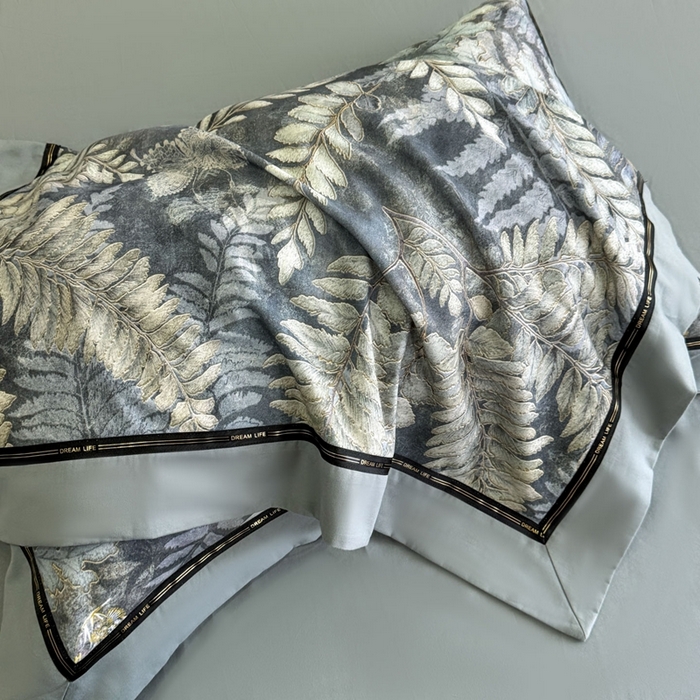 91家纺网 家纺一手货源 找家纺 （总）博纳家纺 2025新款亲肤舒适全棉纯棉磨毛撞色四件套-千山暮雪【控价劵后258（严格按控价来）】