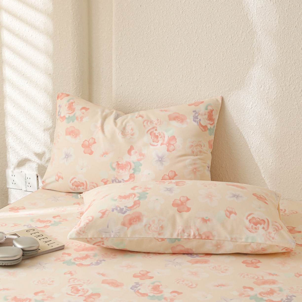 91家纺网 家纺一手货源 找家纺 简宜家居（朝初家纺） 2025新款纯棉全棉磨毛单床单系列 牡丹仙子