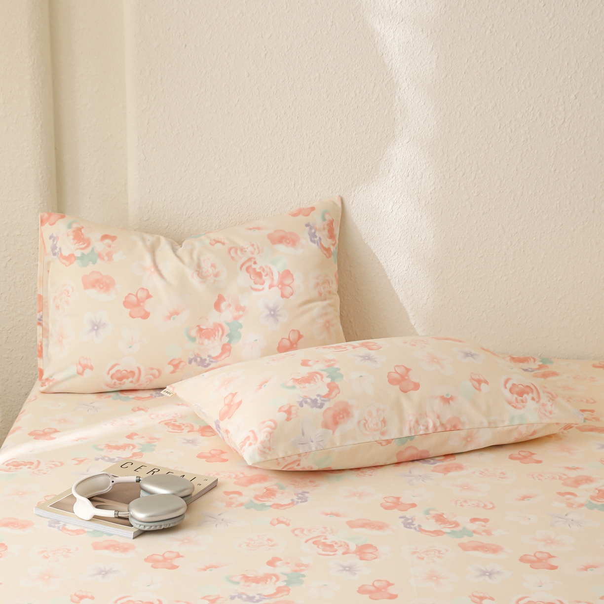 91家纺网 家纺一手货源 找家纺 简宜家居（朝初家纺） 2025新款纯棉全棉磨毛单床单系列 牡丹仙子