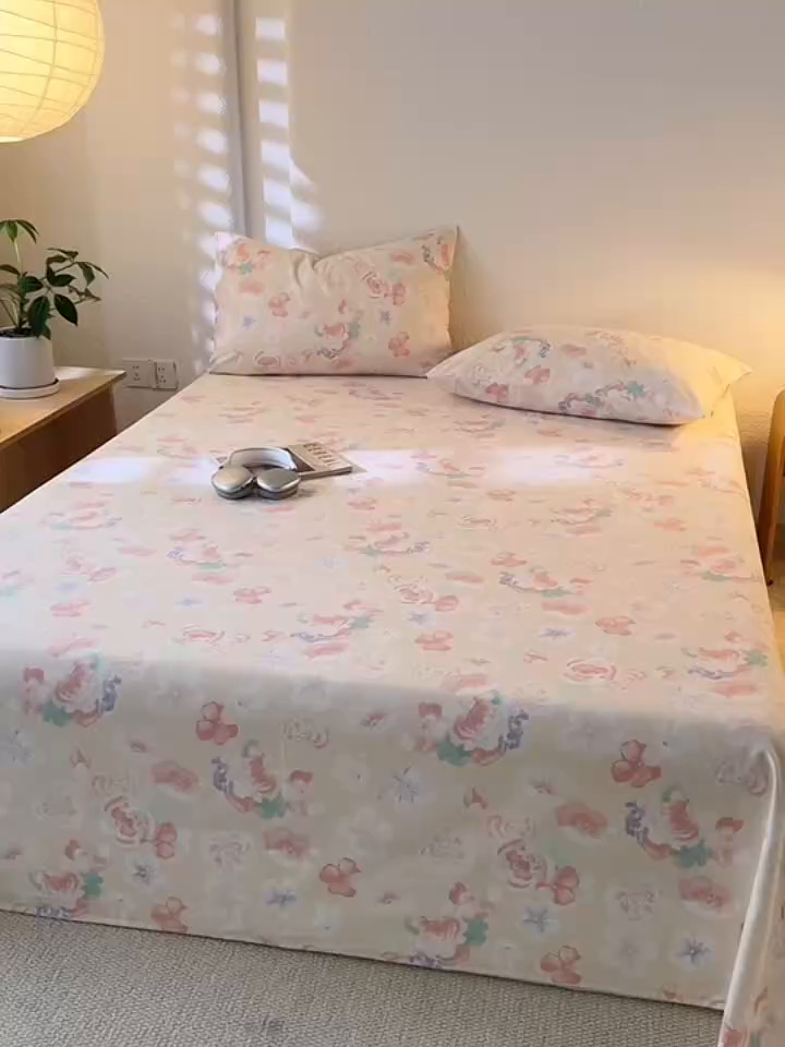 91家纺网 家纺一手货源 找家纺 简宜家居（朝初家纺） 2025新款纯棉全棉磨毛单床单系列 牡丹仙子