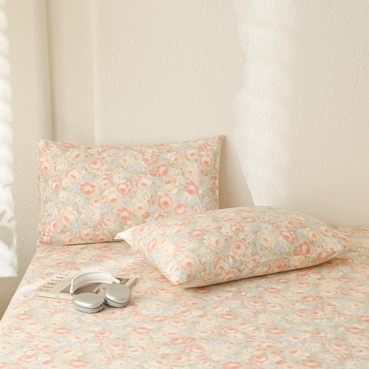 91家纺网 家纺一手货源 找家纺 简宜家居（朝初家纺） 2025新款纯棉全棉磨毛单床单系列 花团团