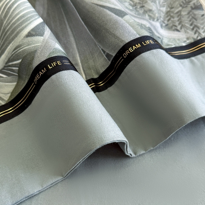 91家纺网 家纺一手货源 找家纺 博纳家纺 2025新款亲肤舒适全棉纯棉磨毛撞色四件套-千山暮雪【控价劵后258（严格按控价来）】 浮生若梦