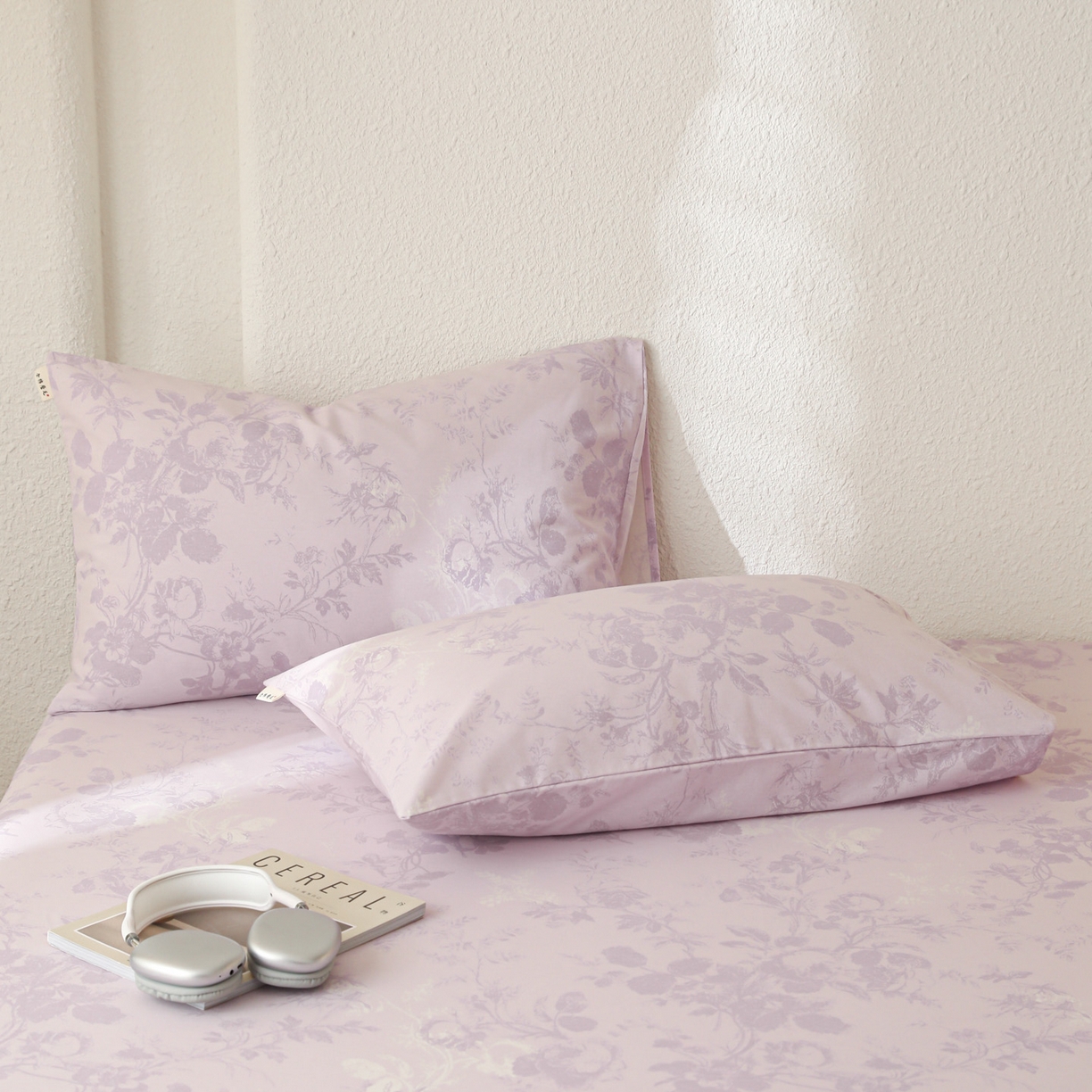 91家纺网 家纺一手货源 找家纺 简宜家居（朝初家纺） 2025新款纯棉全棉磨毛单床单系列 紫薰花