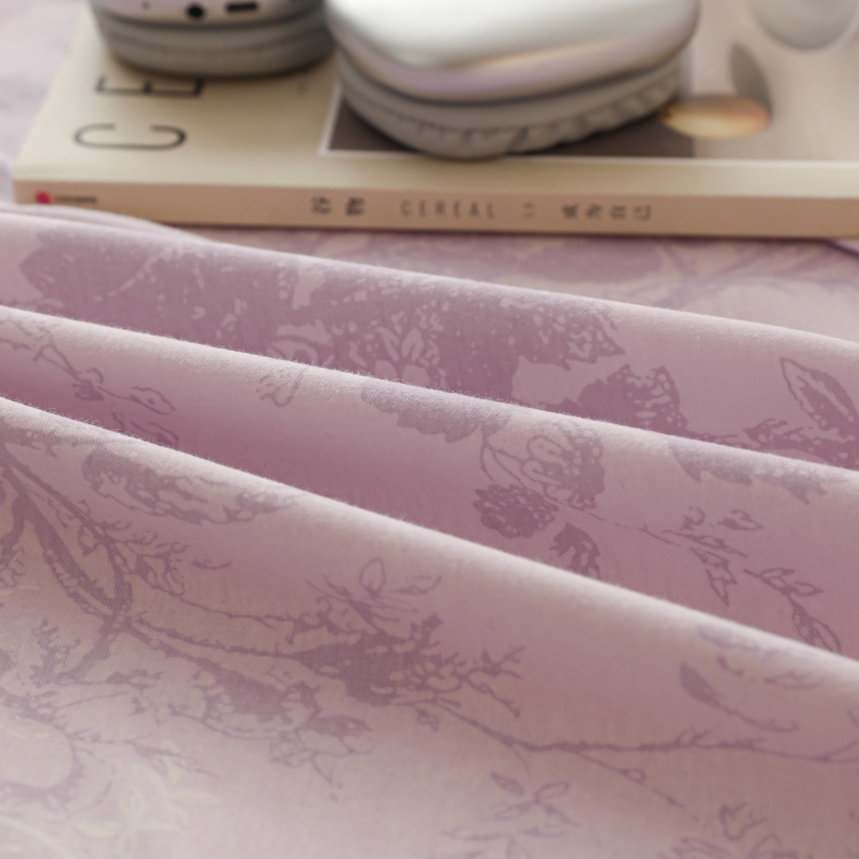 91家纺网 家纺一手货源 找家纺 简宜家居（朝初家纺） 2025新款纯棉全棉磨毛单床单系列 紫薰花