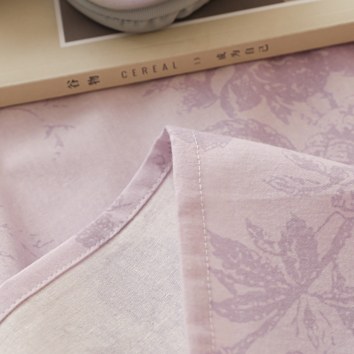 91家纺网 家纺一手货源 找家纺 简宜家居（朝初家纺） 2025新款纯棉全棉磨毛单床单系列 紫薰花