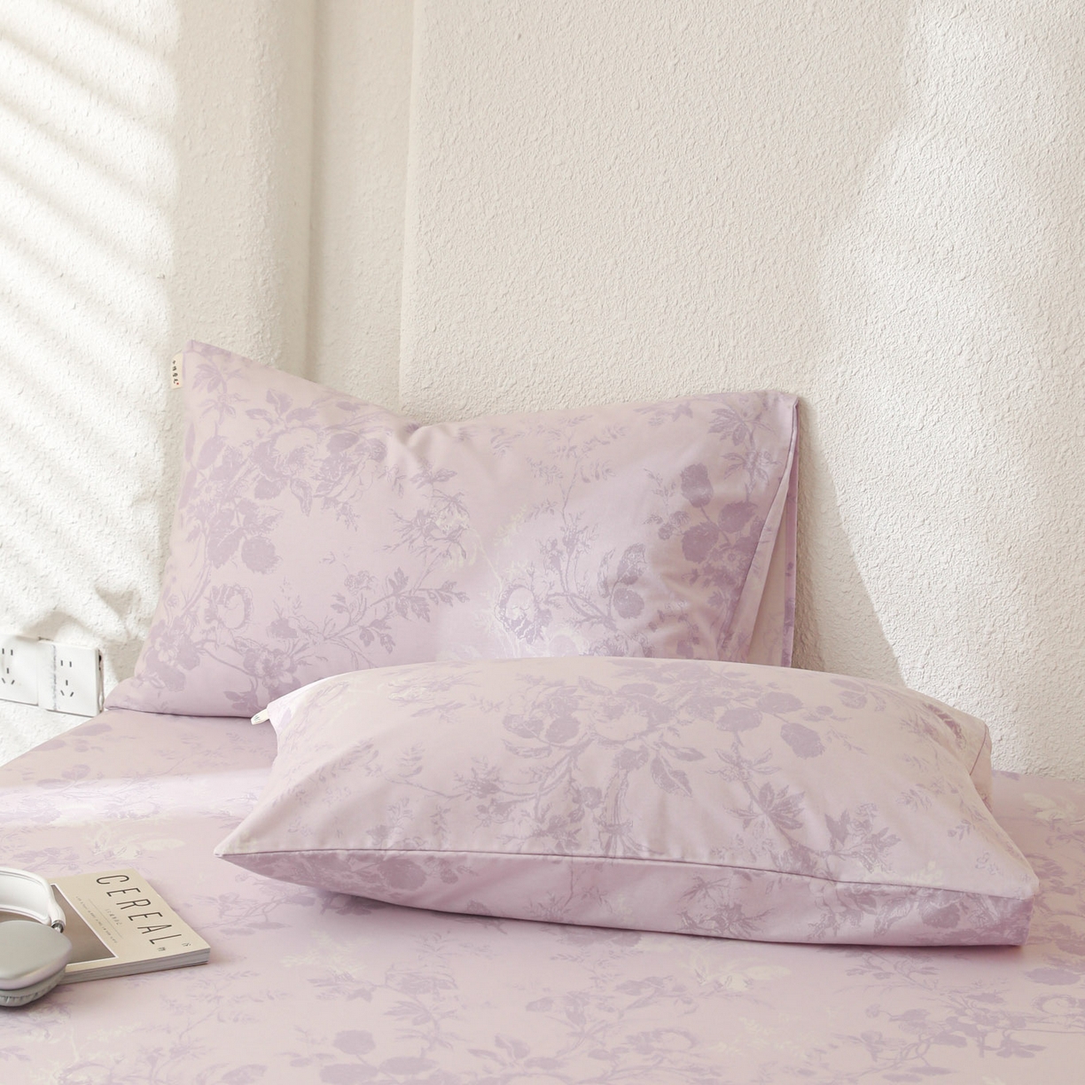 91家纺网 家纺一手货源 找家纺 简宜家居（朝初家纺） 2025新款纯棉全棉磨毛单床单系列 紫薰花