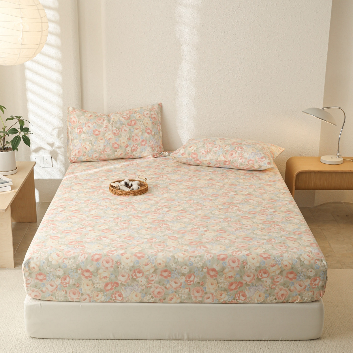 简宜家居（朝初家纺） 2025新款纯棉全棉磨毛单床笠系列 花团团