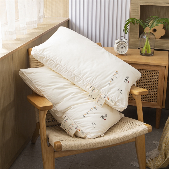 91家纺网 家纺一手货源 找家纺 （总）雅晨 2025新款素棉A类母婴系列全棉羽丝绒枕头枕芯