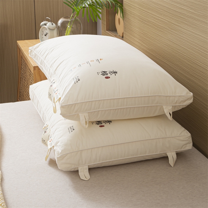 91家纺网 家纺一手货源 找家纺 （总）雅晨 2025新款素棉A类母婴系列全棉羽丝绒枕头枕芯