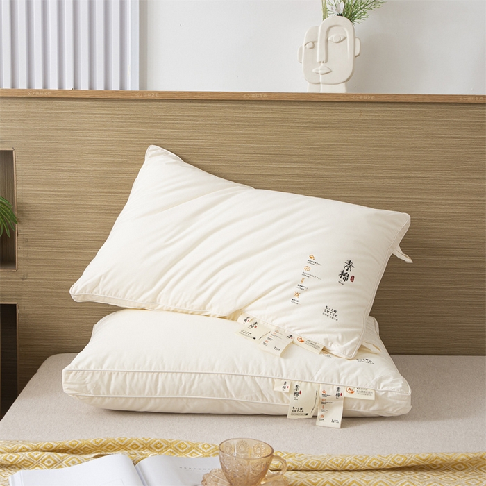 91家纺网 家纺一手货源 找家纺 （总）雅晨 2025新款素棉A类母婴系列全棉羽丝绒枕头枕芯