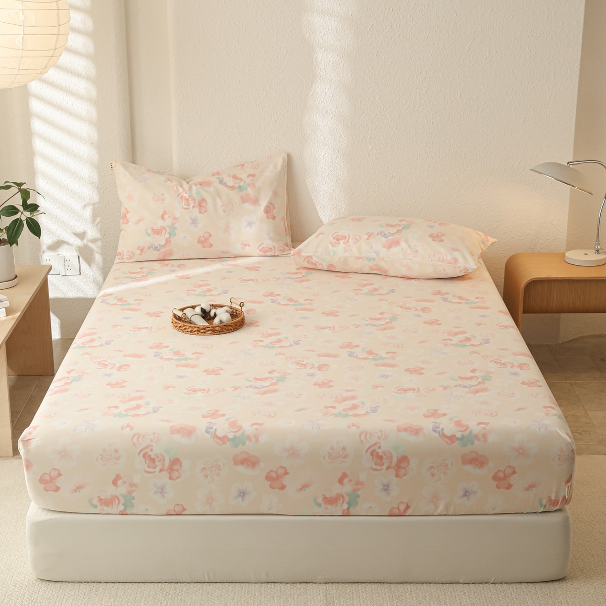 简宜家居（朝初家纺） 2025新款纯棉全棉磨毛单床笠系列 牡丹仙子