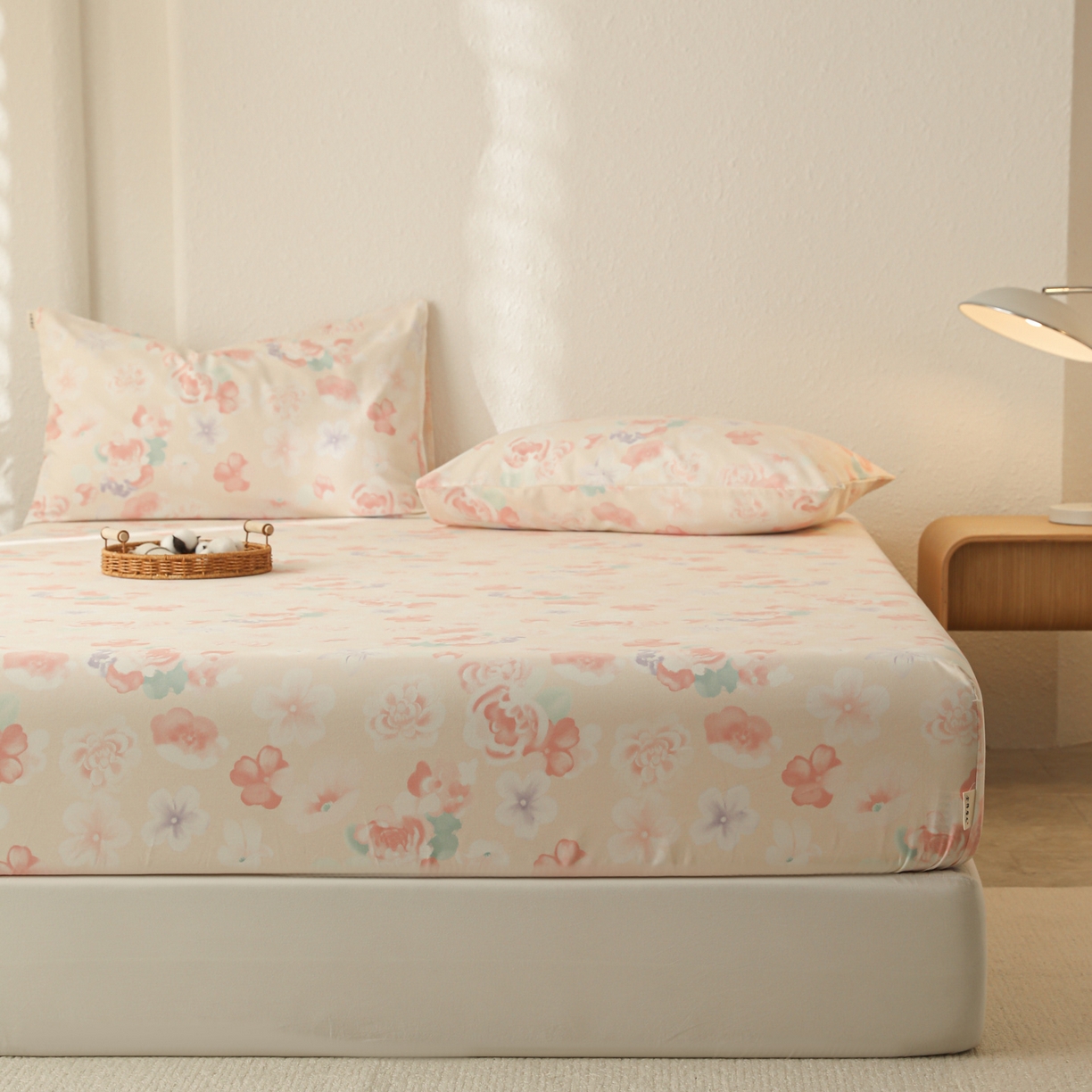 91家纺网 家纺一手货源 找家纺 简宜家居（朝初家纺） 2025新款纯棉全棉磨毛单床笠系列 牡丹仙子