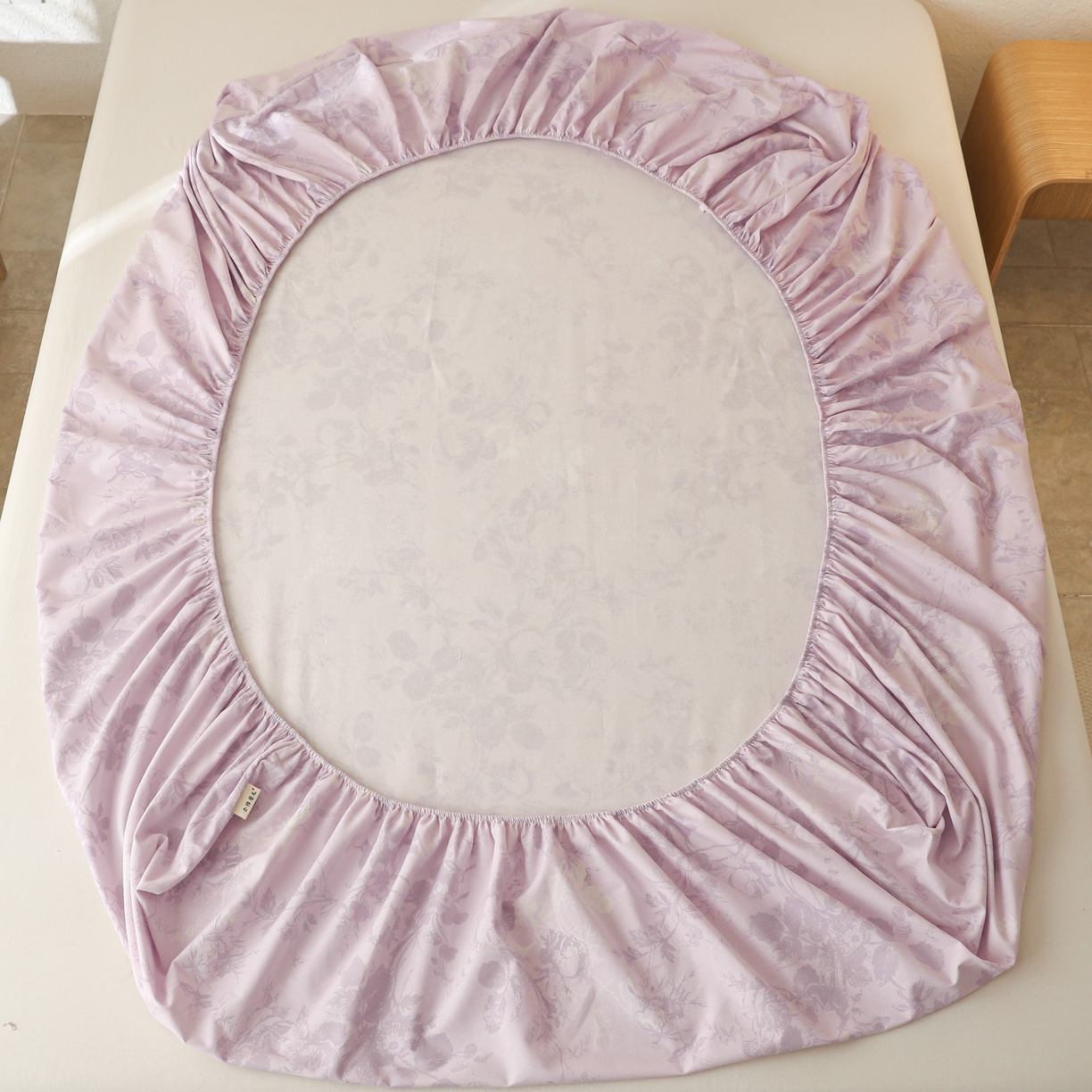 91家纺网 家纺一手货源 找家纺 简宜家居（朝初家纺） 2025新款纯棉全棉磨毛单床笠系列 紫薰花