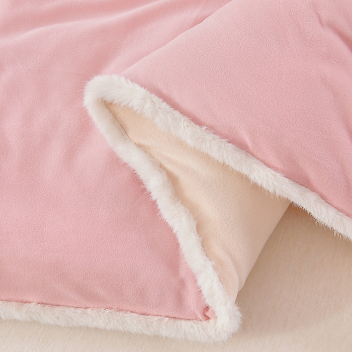 91家纺网 家纺一手货源 找家纺 亿莱鑫 2025新款A类超柔火山绒春秋被被子被芯冬被 樱花粉