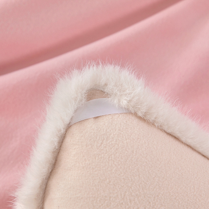 91家纺网 家纺一手货源 找家纺 亿莱鑫 2025新款A类超柔火山绒春秋被被子被芯冬被 樱花粉