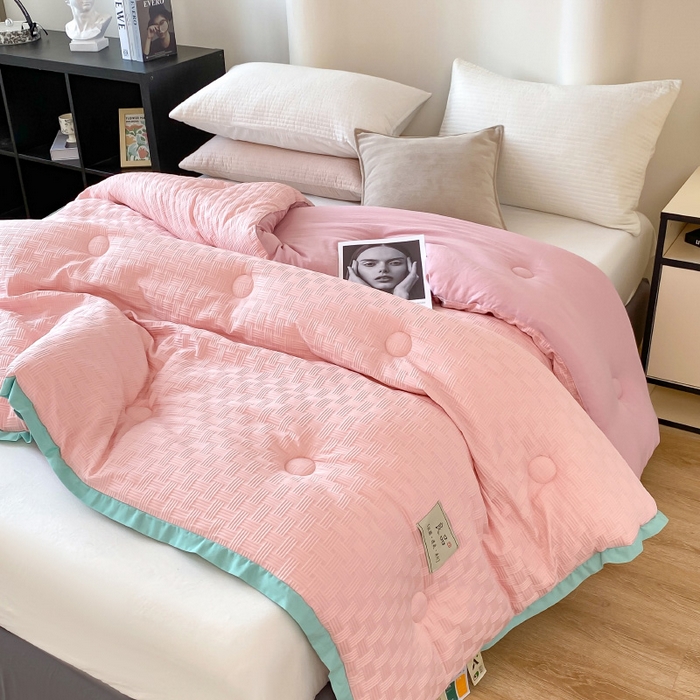 91家纺网 家纺一手货源 找家纺 （总）欢乐季 2025新款 7A抗菌华夫格冬被四季被+被芯春秋保暖被子被芯