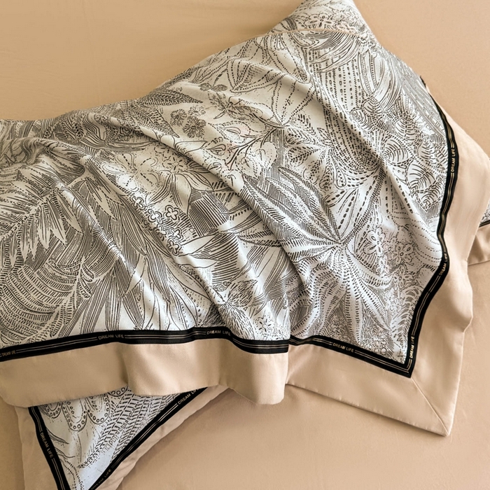 91家纺网 家纺一手货源 找家纺 博纳家纺 2025新款亲肤舒适全棉纯棉磨毛撞色四件套-千山暮雪【控价劵后258（严格按控价来）】 云巅幻境