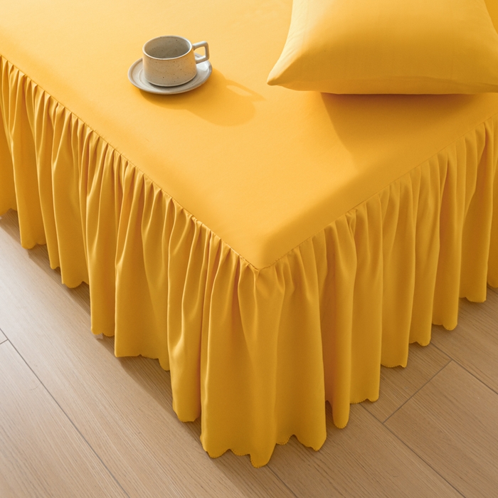 91家纺网 家纺一手货源 找家纺 （总）梵克保罗 2025新款亲肤磨毛舒适柔软纯色Q系列床裙