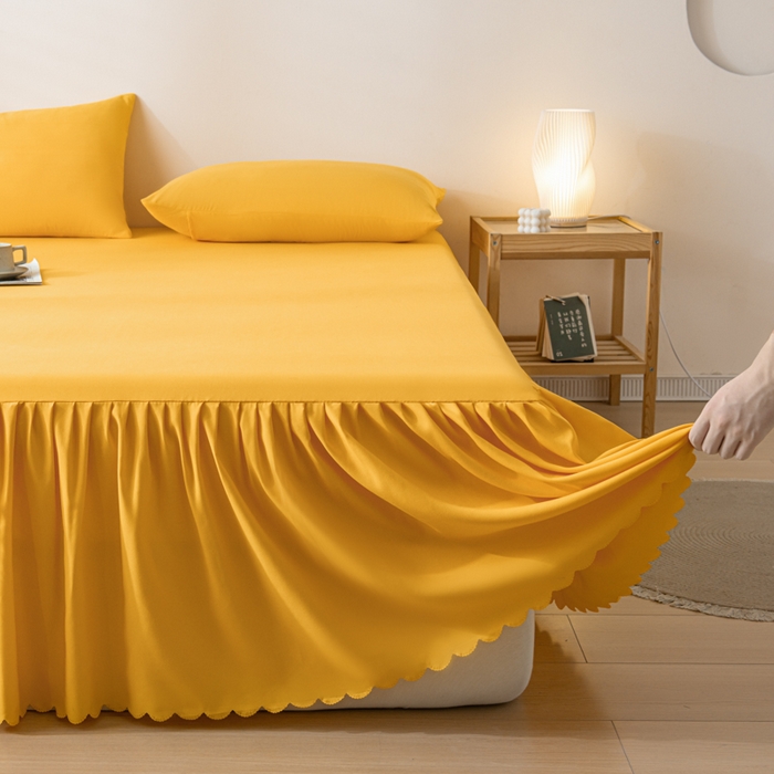 91家纺网 家纺一手货源 找家纺 （总）梵克保罗 2025新款亲肤磨毛舒适柔软纯色Q系列床裙