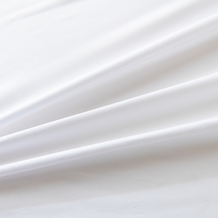 91家纺网 家纺一手货源 找家纺 梵克保罗 2025新款亲肤磨毛舒适柔软纯色Q系列床裙 Q-纯白