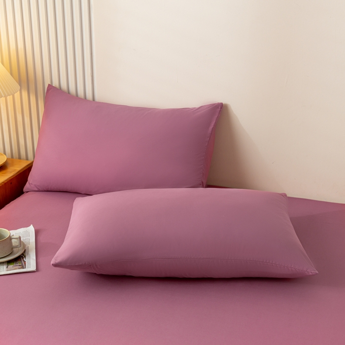 91家纺网 家纺一手货源 找家纺 梵克保罗 2025新款亲肤磨毛舒适柔软纯色Q系列床裙 Q-冷玫瑰