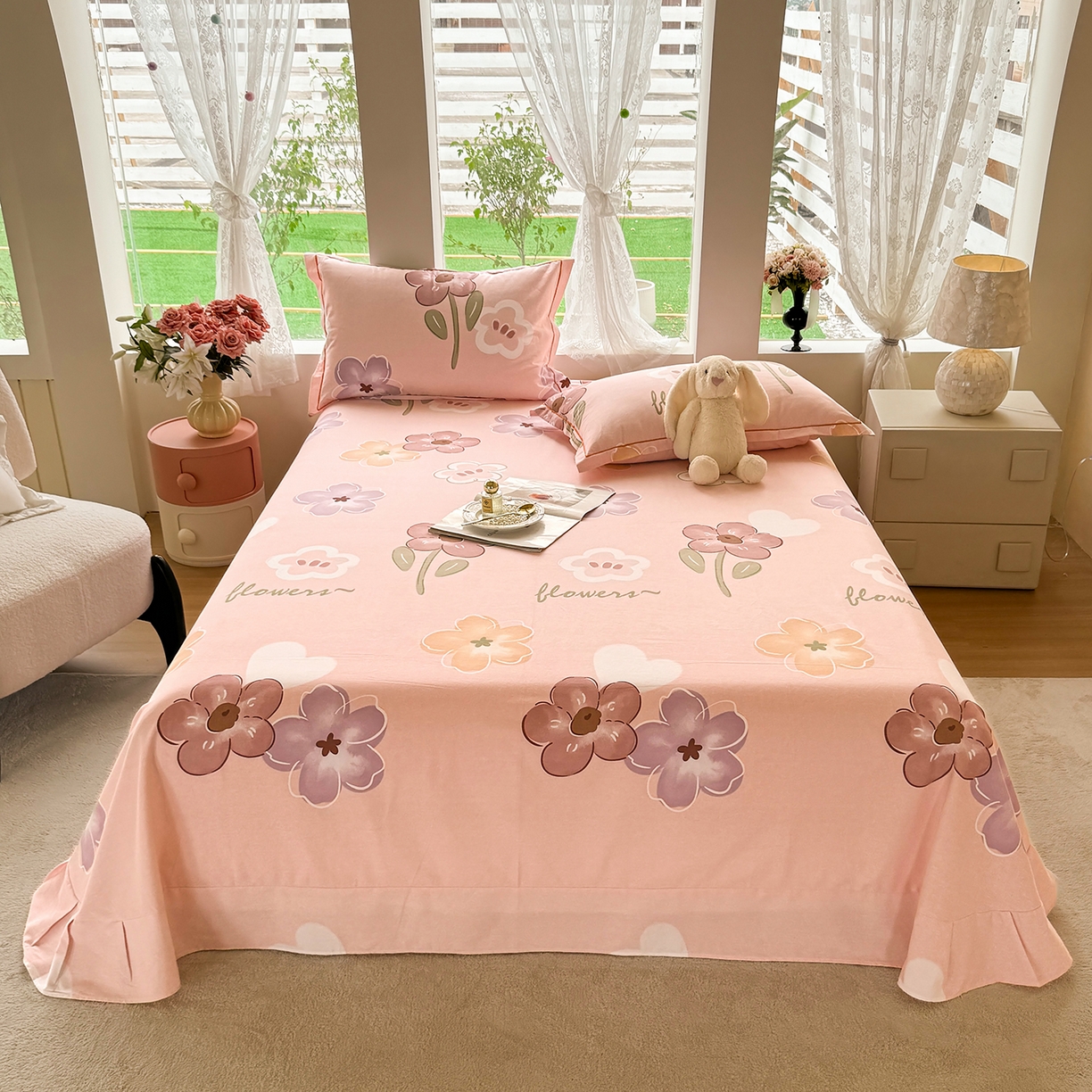 91家纺网 家纺一手货源 找家纺 （总）壹贝家纺 2025新款A类100%全棉纯棉磨毛床单单床单床单单件