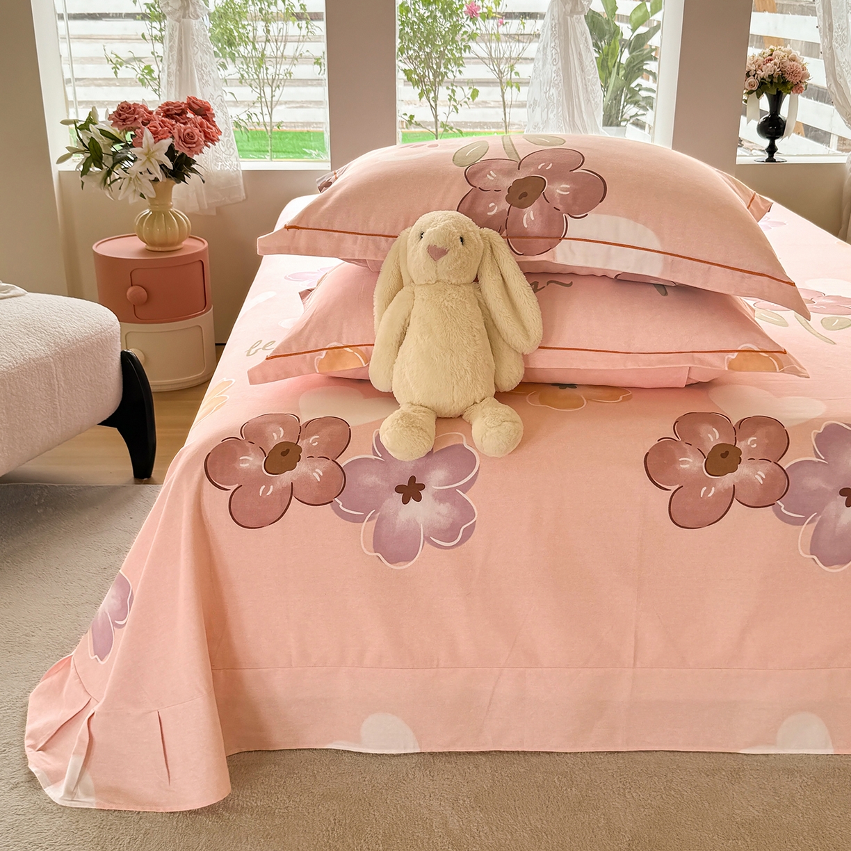 91家纺网 家纺一手货源 找家纺 （总）壹贝家纺 2025新款A类100%全棉纯棉磨毛床单单床单床单单件