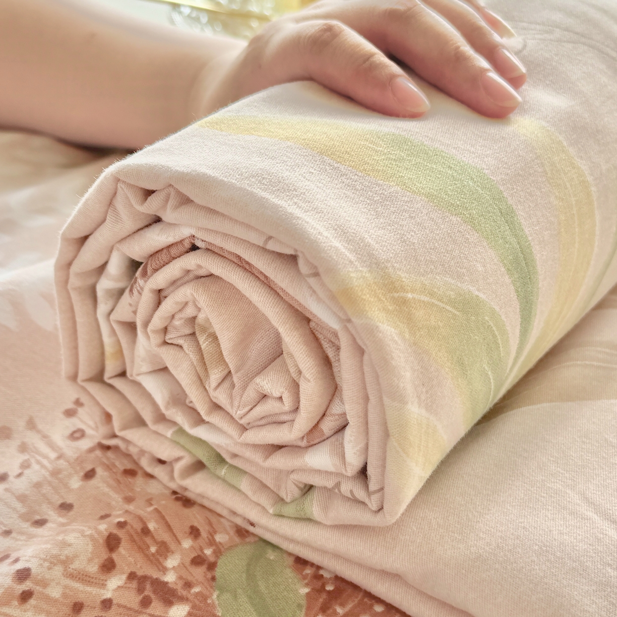 91家纺网 家纺一手货源 找家纺 壹贝家纺 2025新款A类100%全棉纯棉磨毛床单单床单床单单件 和风雅颂-桔