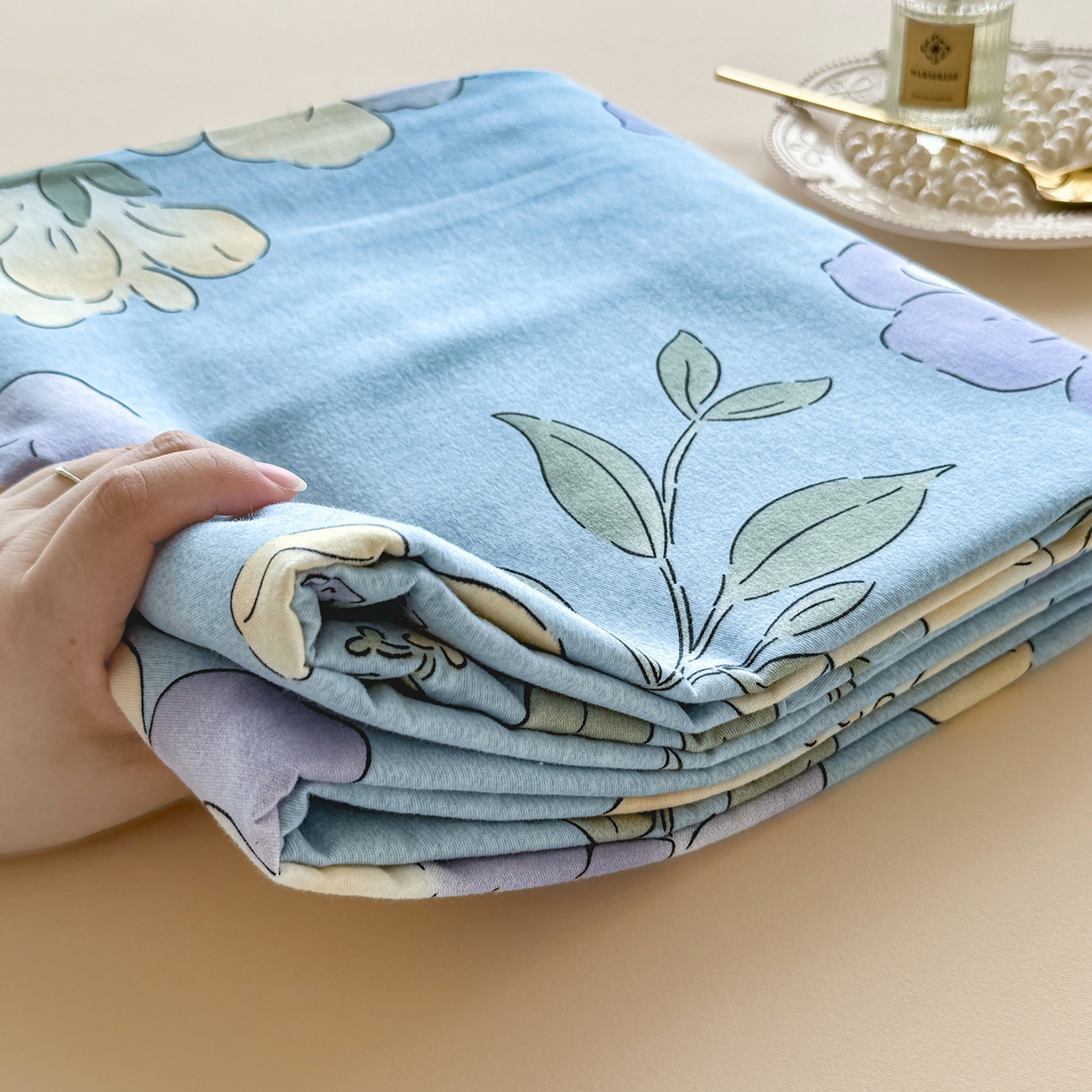 91家纺网 家纺一手货源 找家纺 壹贝家纺 2025新款A类100%全棉纯棉磨毛床单单床单床单单件 莫奈花园