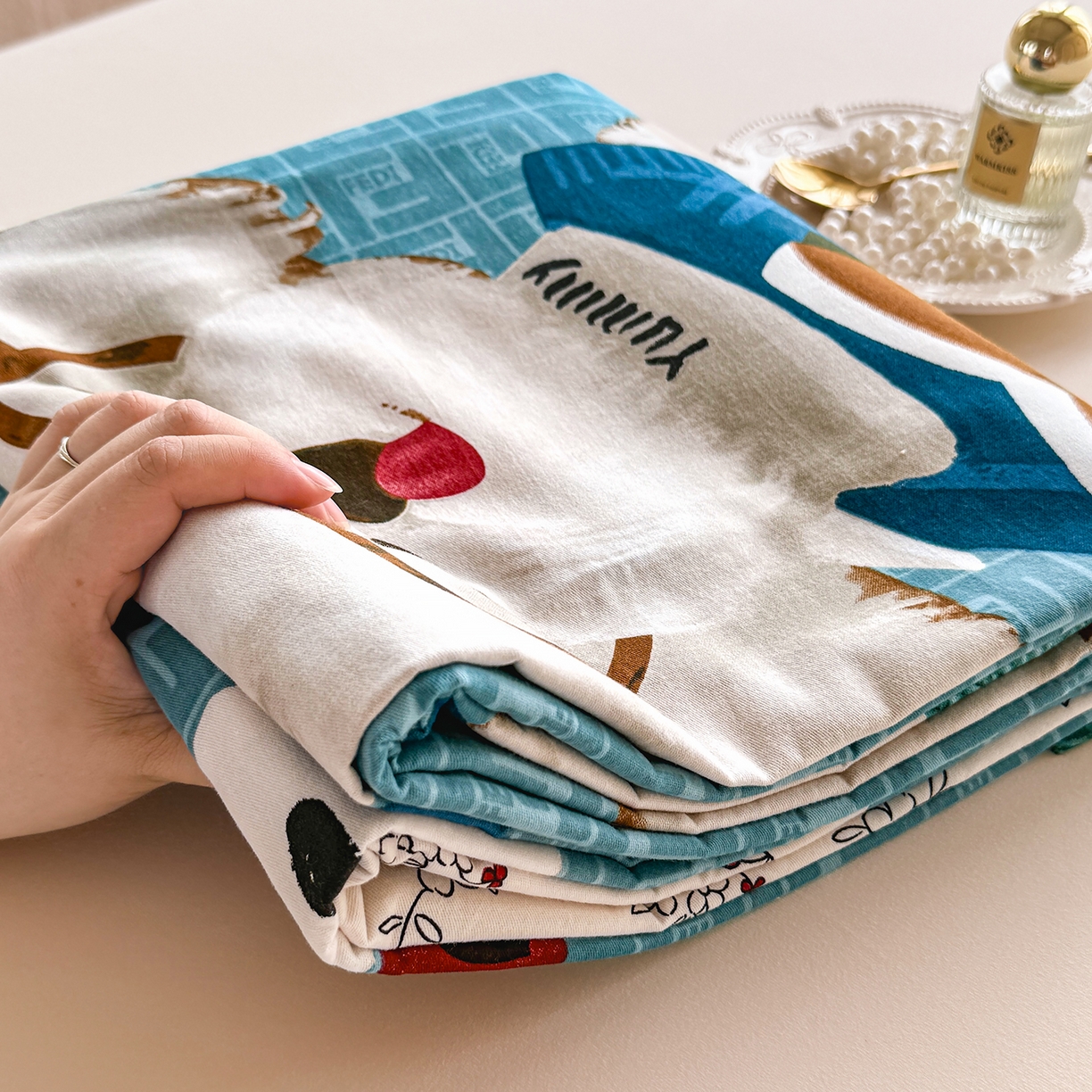 91家纺网 家纺一手货源 找家纺 壹贝家纺 2025新款A类100%全棉纯棉磨毛床单单床单床单单件 凯宝-蓝