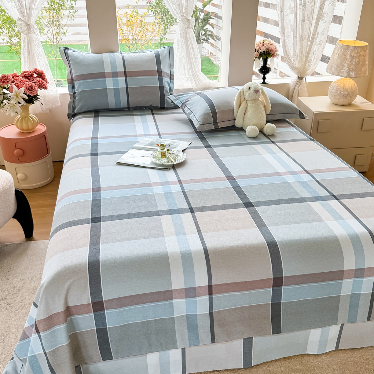 91家纺网 家纺一手货源 找家纺 壹贝家纺 2025新款A类100%全棉纯棉磨毛床单单床单床单单件 布伦特-咖