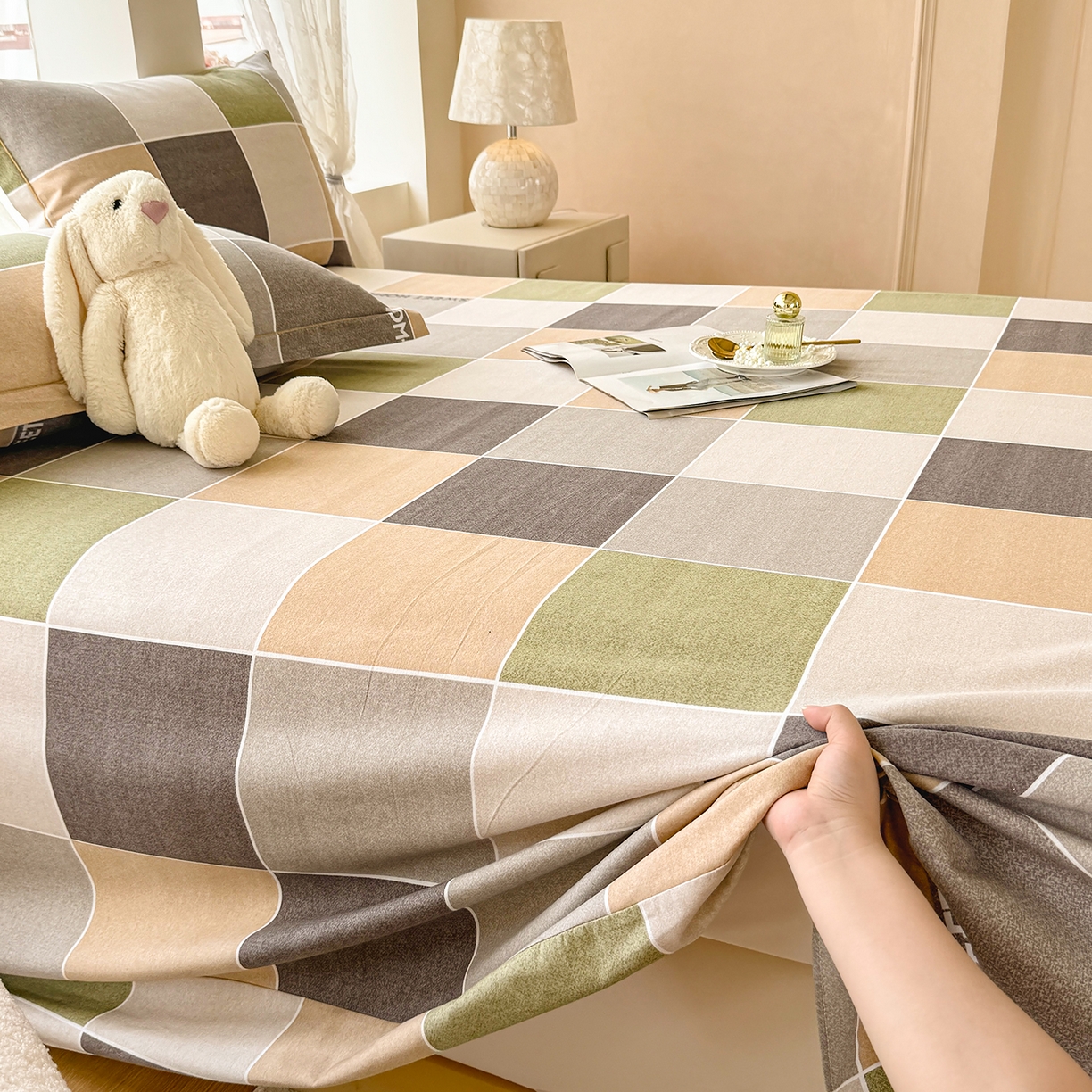 91家纺网 家纺一手货源 找家纺 壹贝家纺 2025新款A类100%全棉纯棉磨毛床单单床单床单单件 星辰