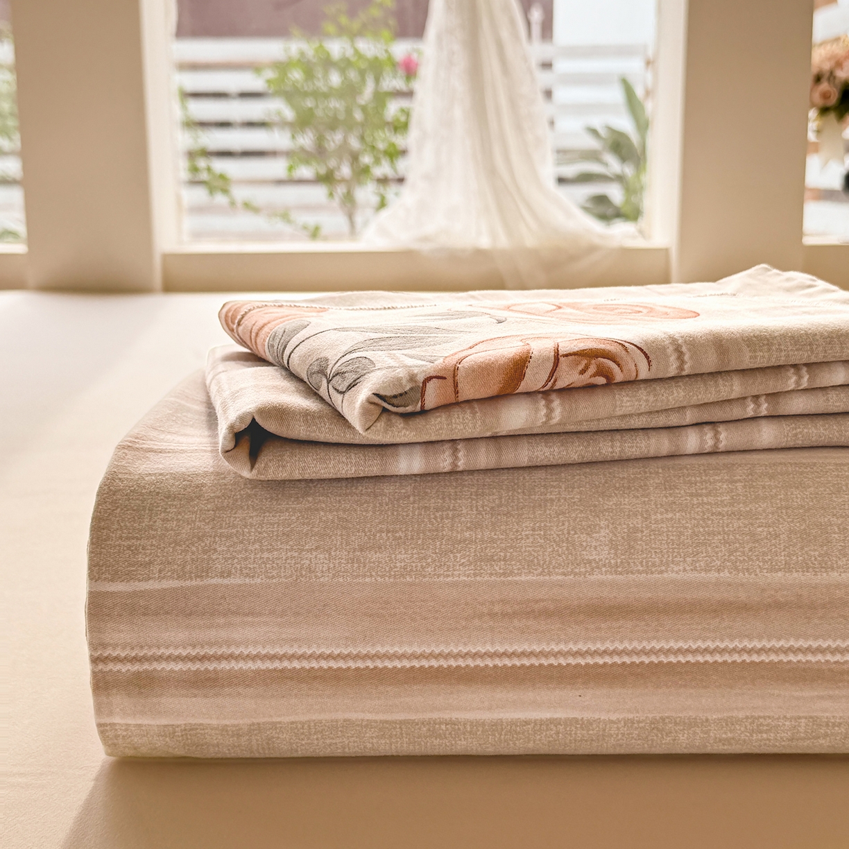 91家纺网 家纺一手货源 找家纺 壹贝家纺 2025新款A类100%全棉纯棉磨毛床单单床单床单单件 暗香